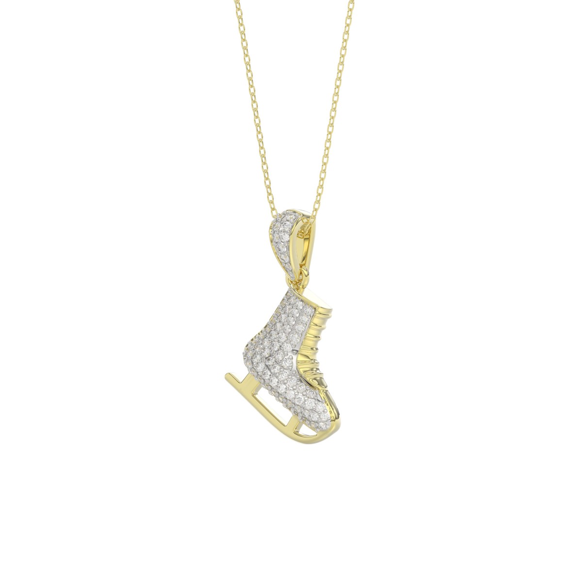 10K YELLOW GOLD 1/5CT ROUND DIAMOND LADIES PENDANT WITH CHAIN 10K YELLOW GOLD 1/5CT ROUND DIAMOND LADIES PENDANT WITH CHAIN