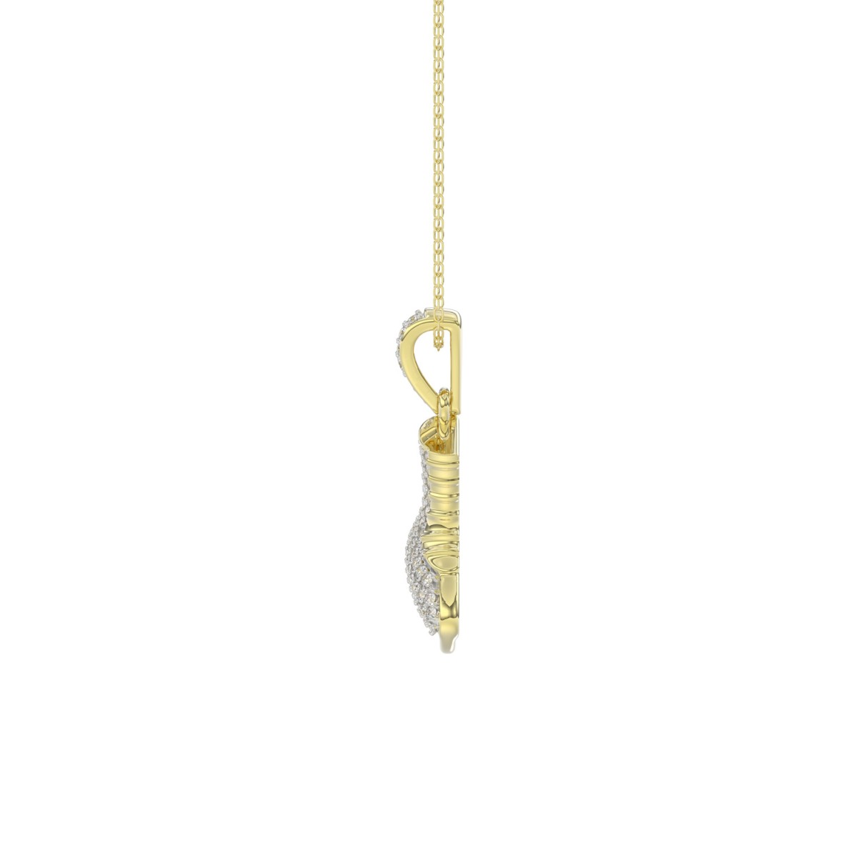 10K YELLOW GOLD 1/5CT ROUND DIAMOND LADIES PENDANT WITH CHAIN 10K YELLOW GOLD 1/5CT ROUND DIAMOND LADIES PENDANT WITH CHAIN