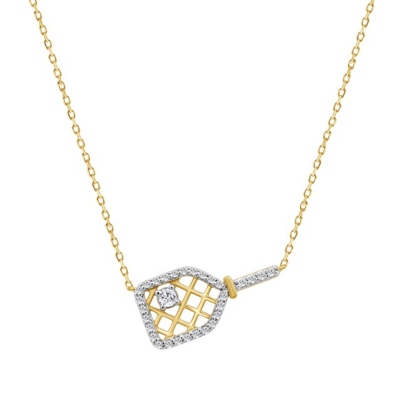 10K YELLOW GOLD 1/6CT ROUND DIAMOND LADIES PENDANT...