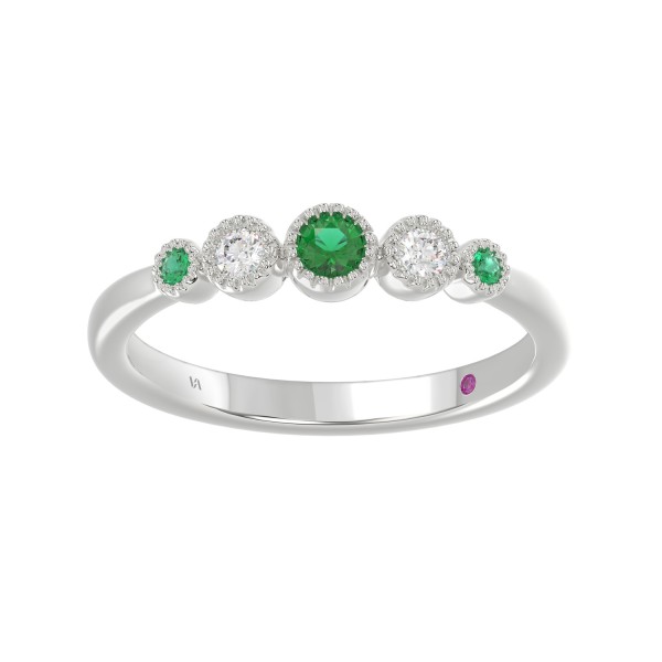 10K WHITE GOLD 1/3CT ROUND DIAMOND LADIES RING (RO...
