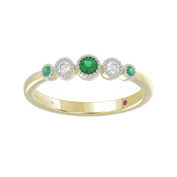 10K YELLOW GOLD 1/3CT ROUND DIAMOND LADIES RING (R...