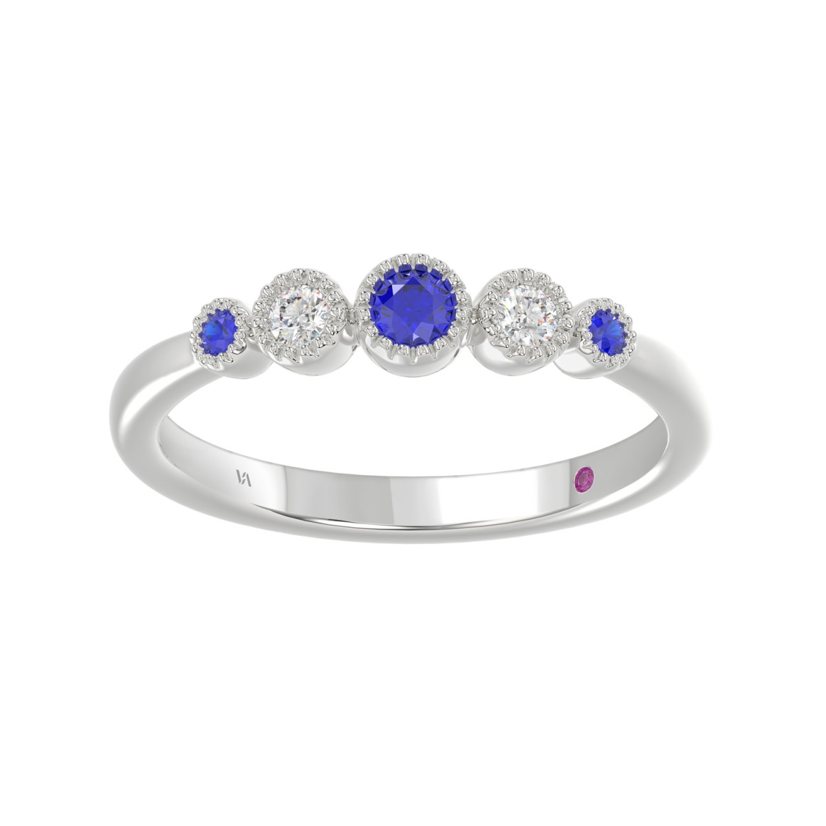 10K WHITE GOLD 1/3CT ROUND DIAMOND LADIES RING (ROUND BLUE SAPPHIRE DIAMOND 1/5CT) 10K WHITE GOLD 1/3CT ROUND DIAMOND LADIES RING (ROUND BLUE SAPPHIRE DIAMOND 1/5CT)