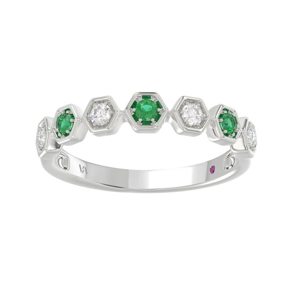 10K WHITE GOLD 1/4CT ROUND DIAMOND LADIES BAND (RO...