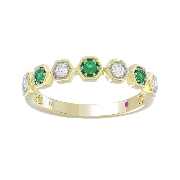 10K YELLOW GOLD 1/4CT ROUND DIAMOND LADIES BAND (R...