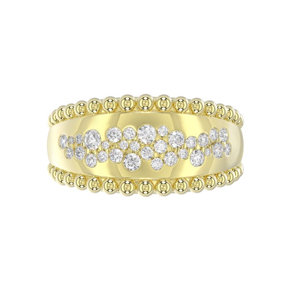 10K YELLOW GOLD 1/2CT ROUND DIAMOND LADIES RING...