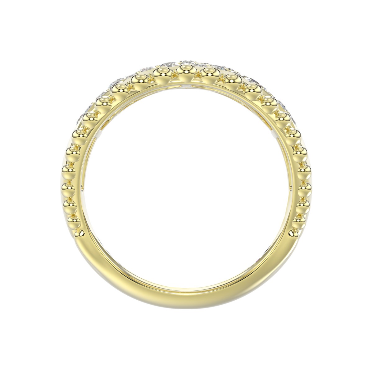 10K YELLOW GOLD 1/2CT ROUND DIAMOND LADIES RING