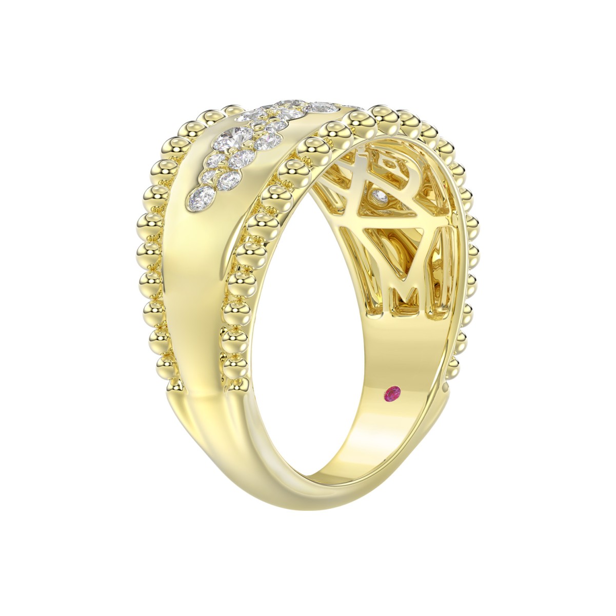 10K YELLOW GOLD 1/2CT ROUND DIAMOND LADIES RING