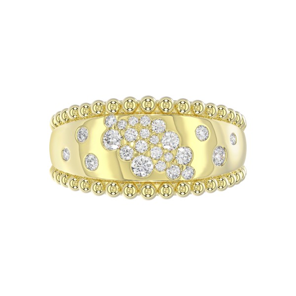10K YELLOW GOLD 1/2CT ROUND DIAMOND LADIES RING...