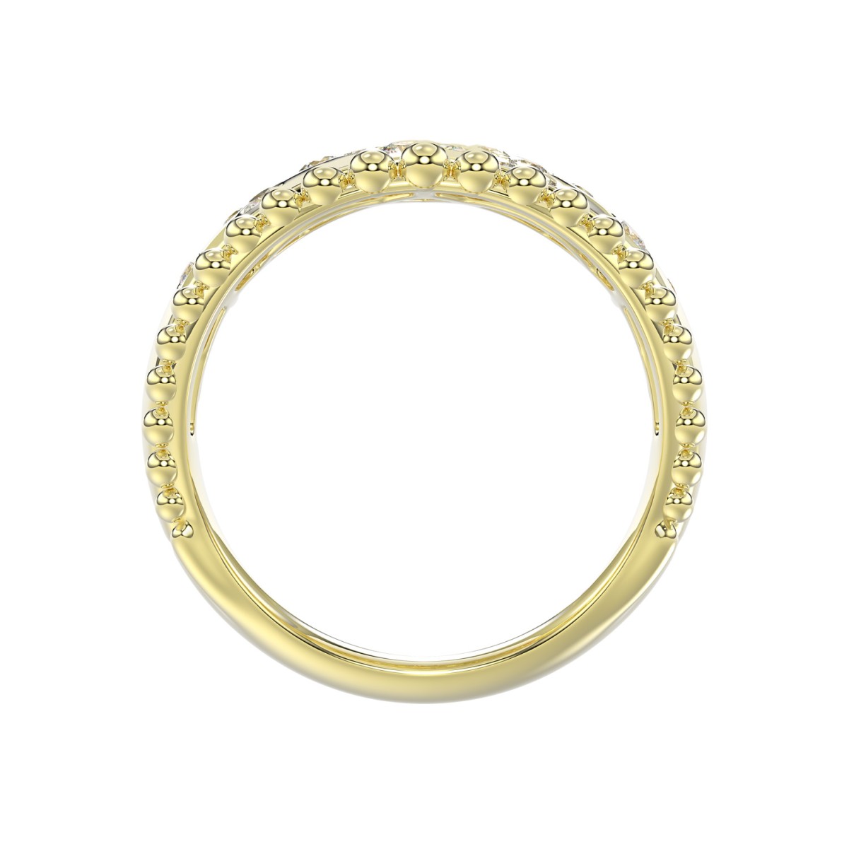 10K YELLOW GOLD 1/2CT ROUND DIAMOND LADIES RING