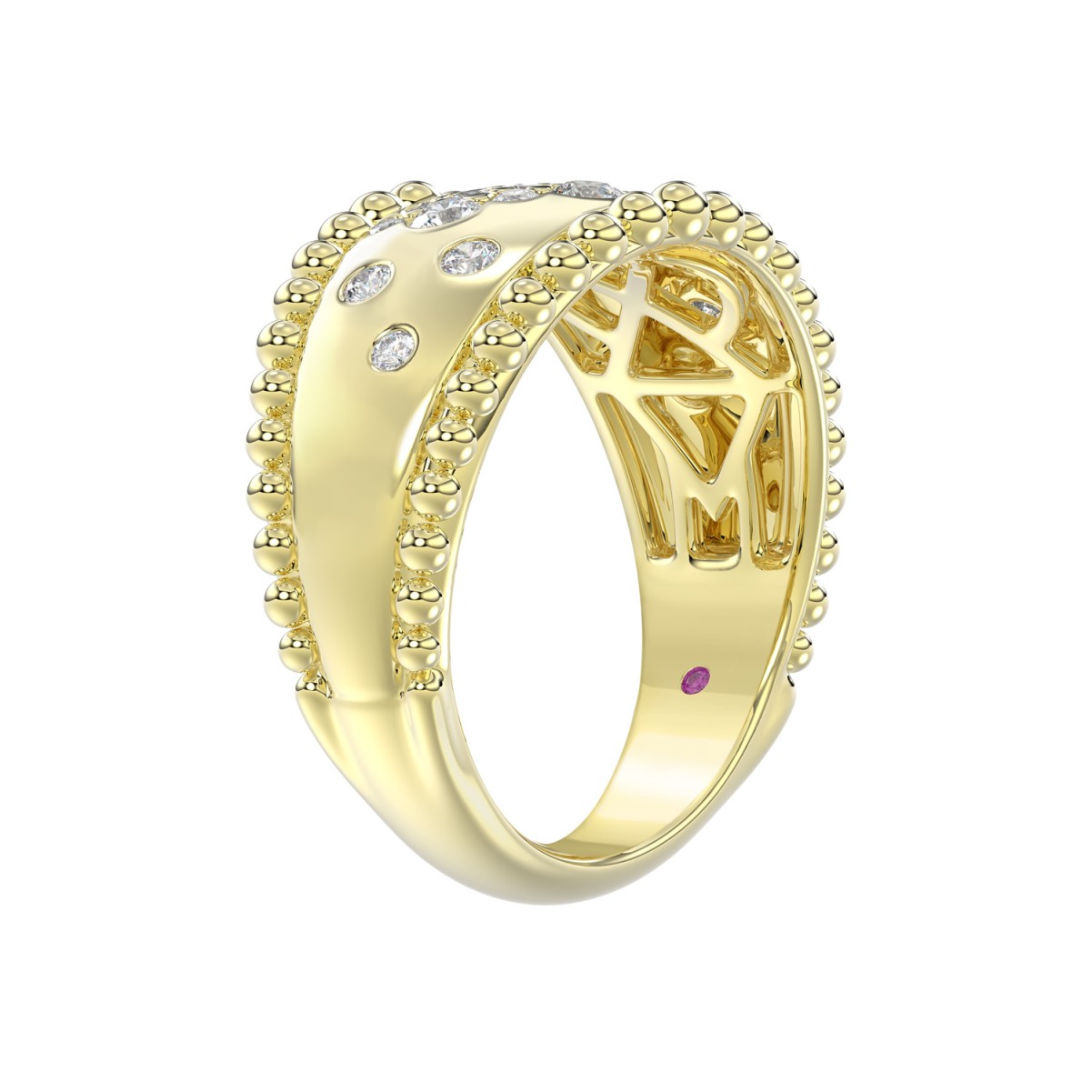 10K YELLOW GOLD 1/2CT ROUND DIAMOND LADIES RING