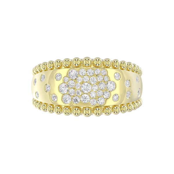 10K YELLOW GOLD 1/2CT ROUND DIAMOND LADIES RING...