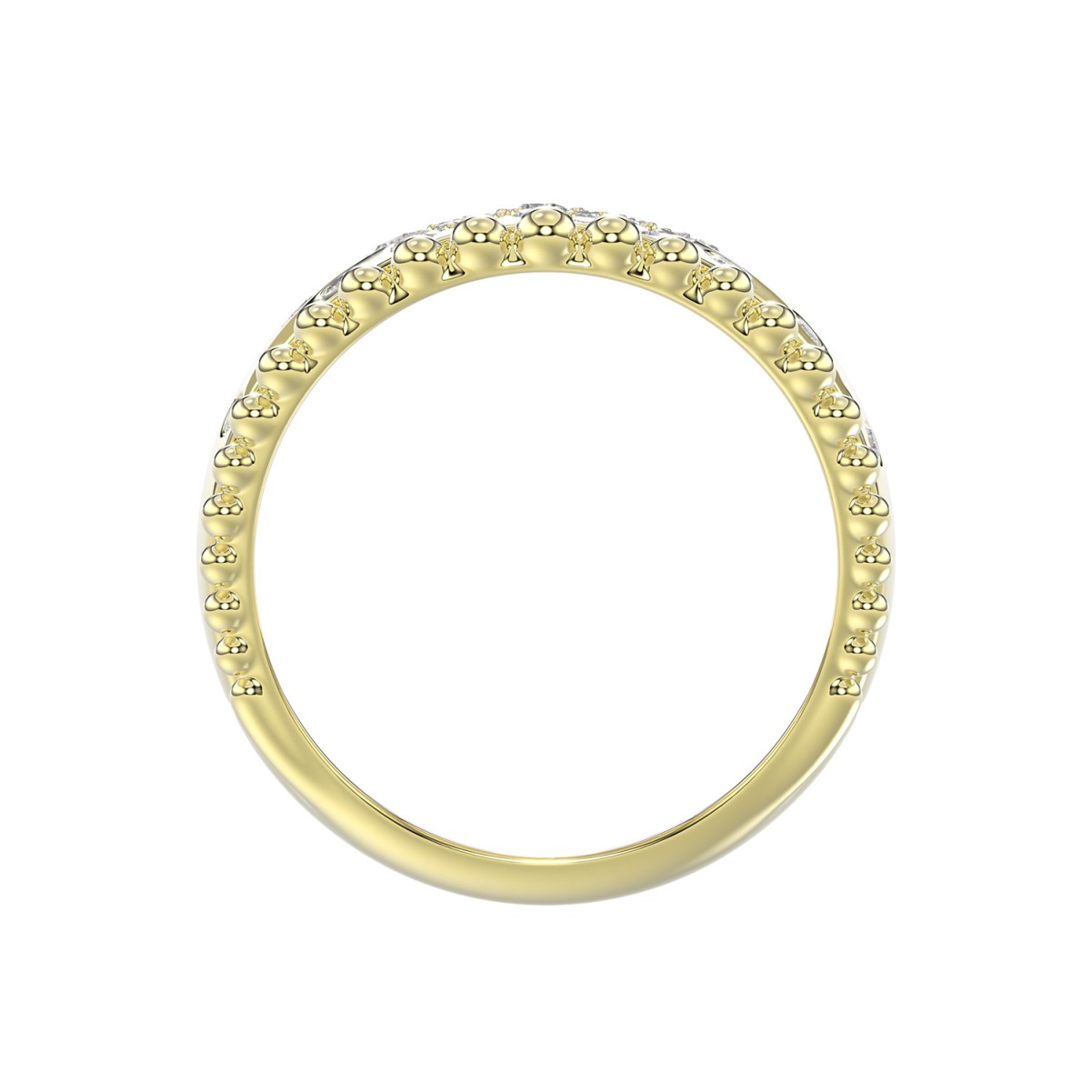 10K YELLOW GOLD 1/2CT ROUND DIAMOND LADIES RING