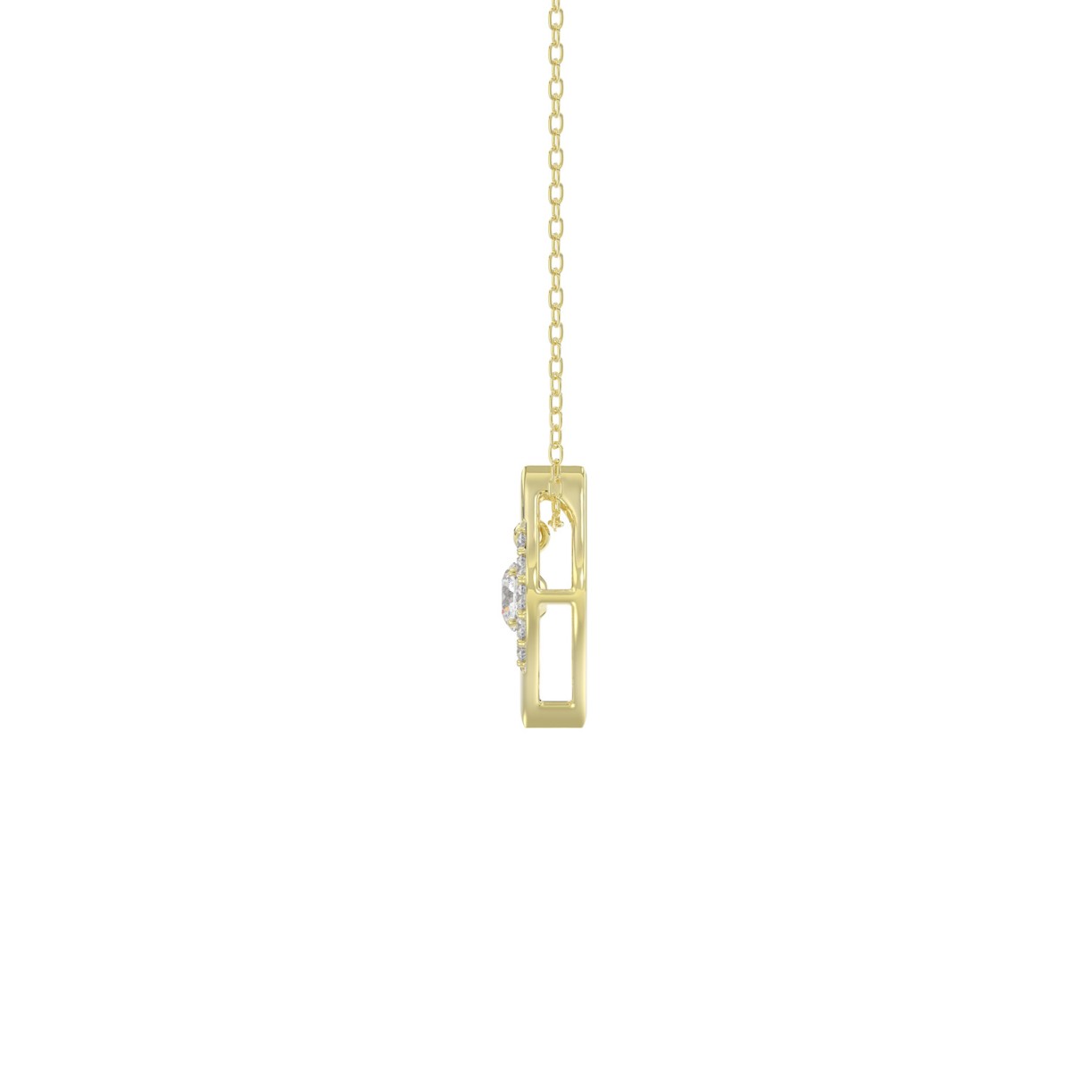 10K YELLOW GOLD 1/4CT ROUND DIAMOND LADIES PENDANT WITH CHAIN 10K YELLOW GOLD 1/4CT ROUND DIAMOND LADIES PENDANT WITH CHAIN