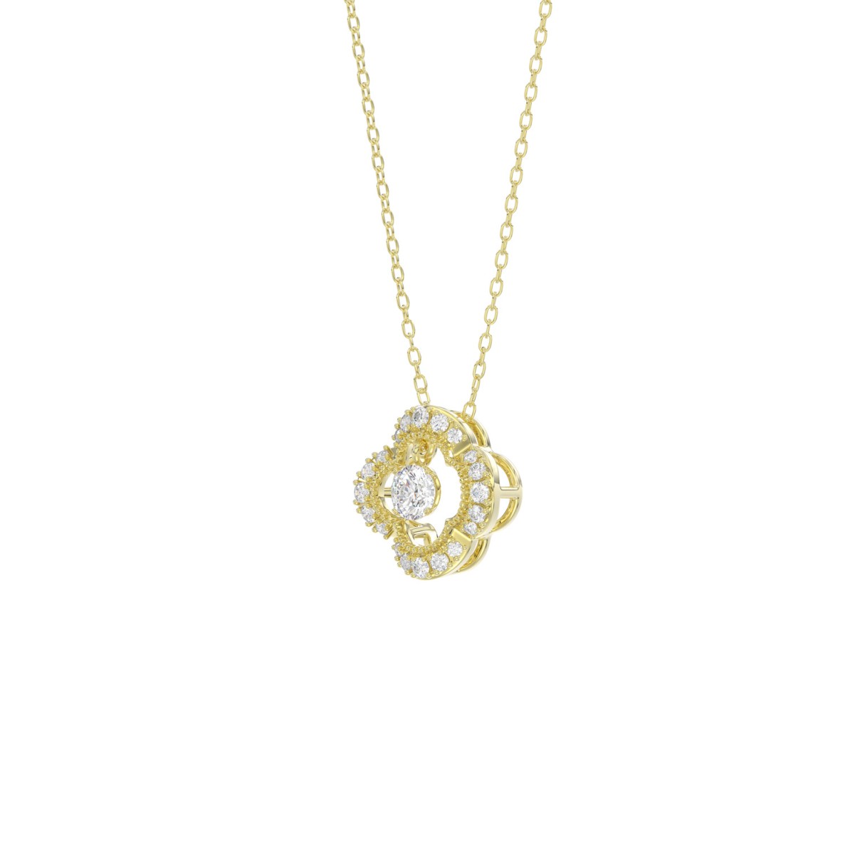 10K YELLOW GOLD 1/4CT ROUND DIAMOND LADIES PENDANT WITH CHAIN 10K YELLOW GOLD 1/4CT ROUND DIAMOND LADIES PENDANT WITH CHAIN
