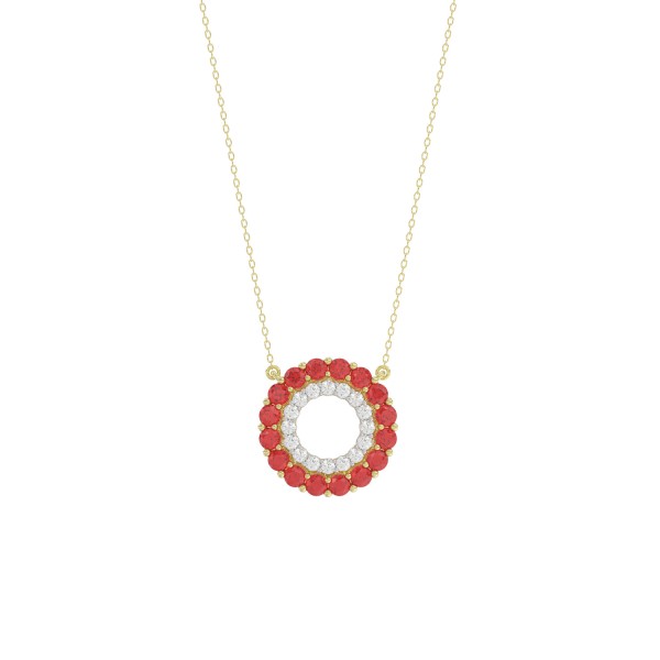 10K YELLOW GOLD 1/2CT ROUND DIAMOND LADIES PENDANT...