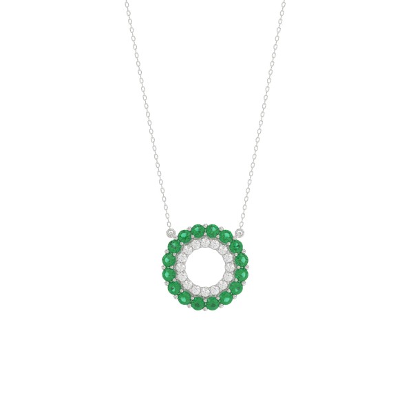 10K WHITE GOLD 1/2CT ROUND DIAMOND LADIES PENDANT ...