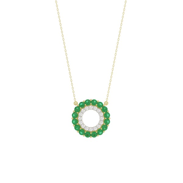 10K YELLOW GOLD 1/2CT ROUND DIAMOND LADIES PENDANT...