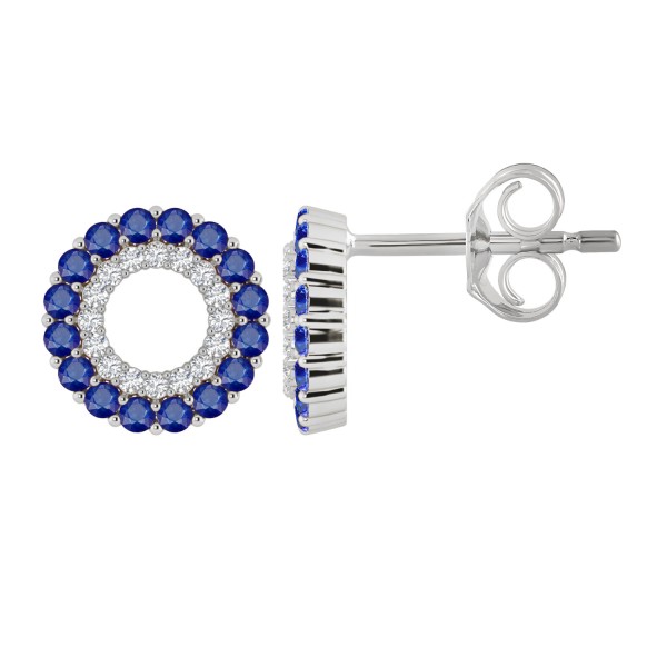 10K WHITE GOLD 1/2CT ROUND DIAMOND LADIES EARRINGS...