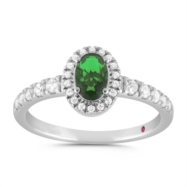10K WHITE GOLD 7/8CT ROUND DIAMOND LADIES RING (OV...