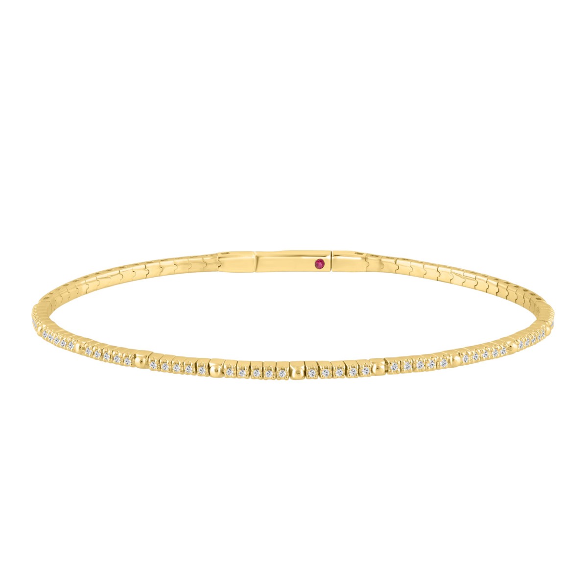 14K YELLOW GOLD 1/6CT ROUND DIAMOND LADIES BANGLE 14K YELLOW GOLD 1/6CT ROUND DIAMOND LADIES BANGLE