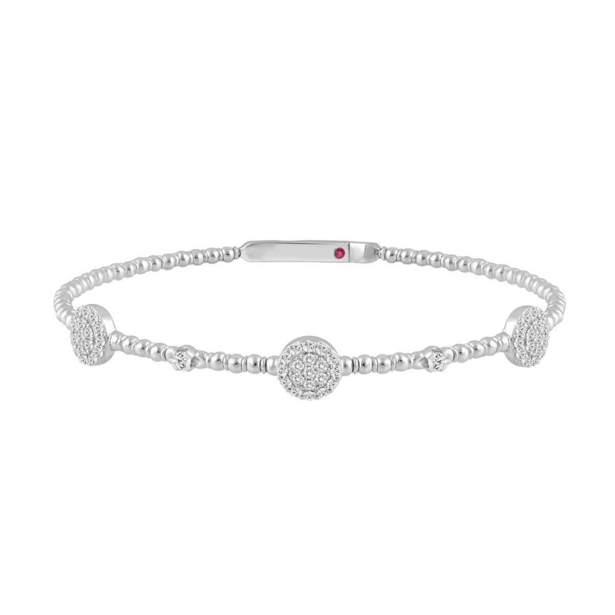 14K WHITE GOLD 5/8CT ROUND DIAMOND LADIES BANGLE 14K WHITE GOLD 5/8CT ROUND DIAMOND LADIES BANGLE