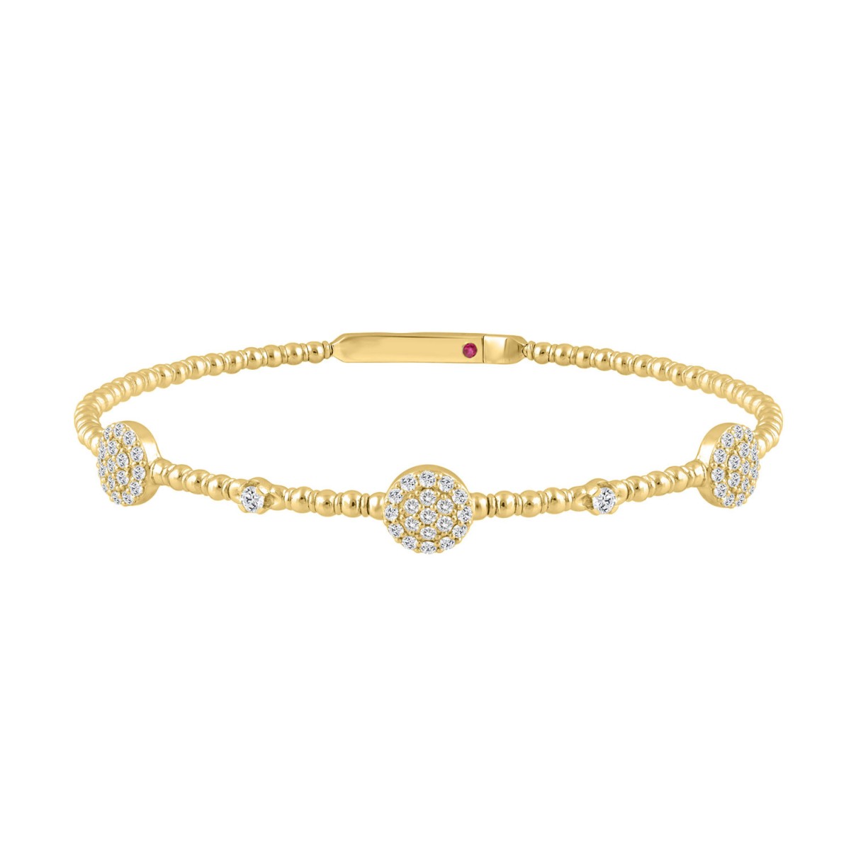 14K YELLOW GOLD 5/8CT ROUND DIAMOND LADIES BANGLE 14K YELLOW GOLD 5/8CT ROUND DIAMOND LADIES BANGLE