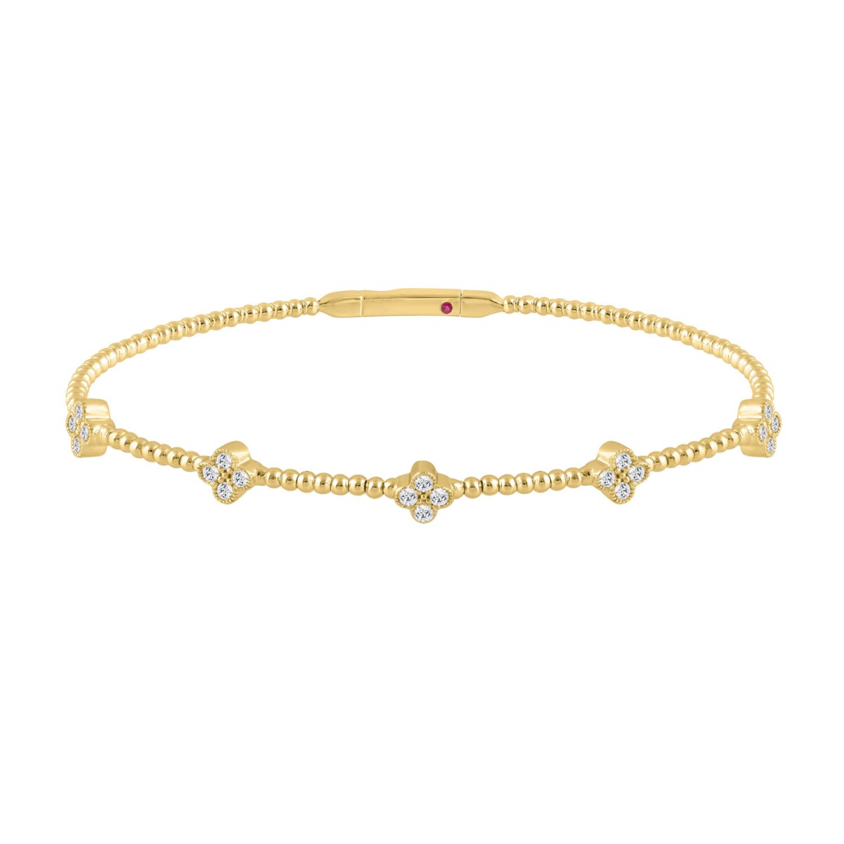 14K YELLOW GOLD 3/8CT ROUND DIAMOND LADIES BANGLE 14K YELLOW GOLD 3/8CT ROUND DIAMOND LADIES BANGLE