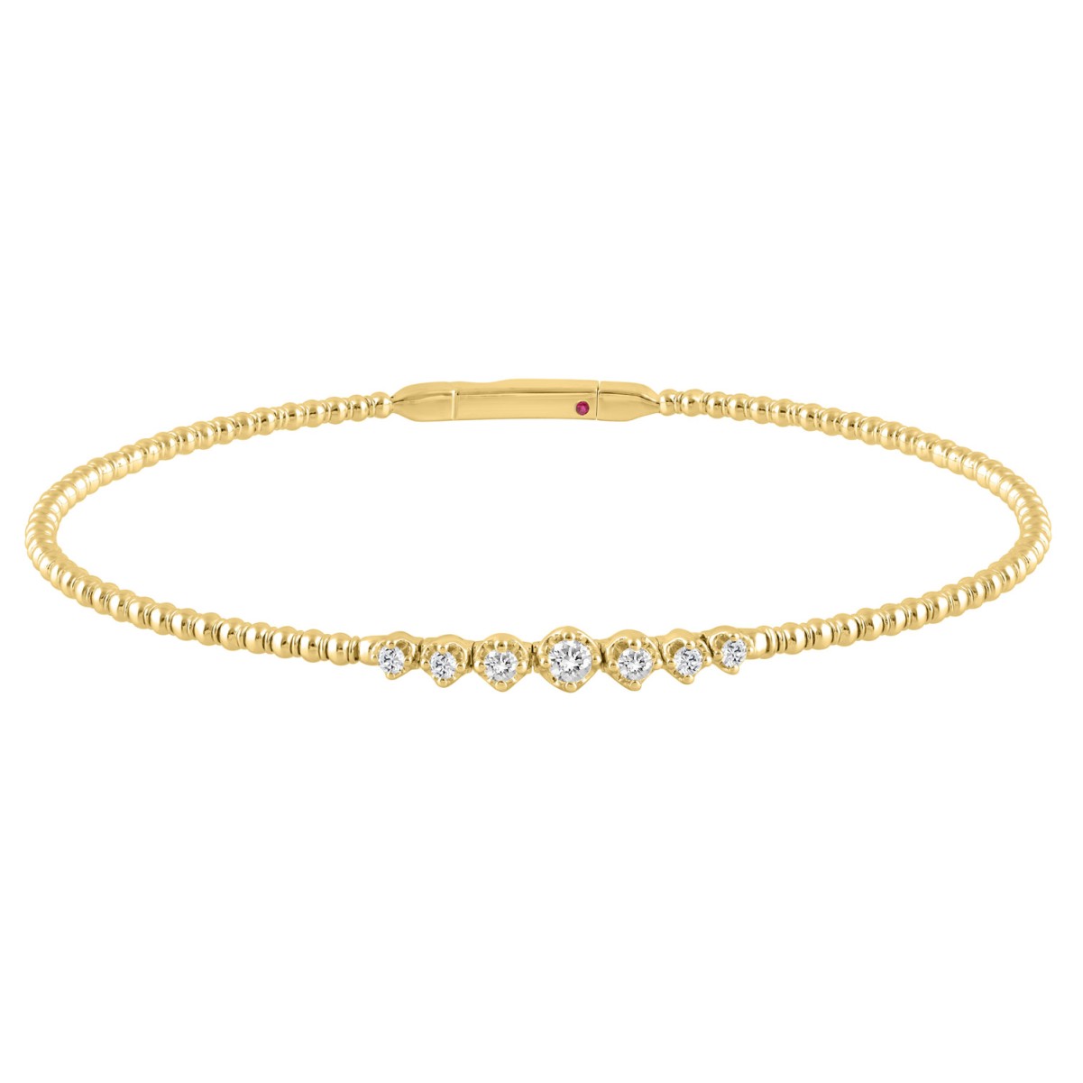 14K YELLOW GOLD 1/4CT ROUND DIAMOND LADIES BANGLE 14K YELLOW GOLD 1/4CT ROUND DIAMOND LADIES BANGLE