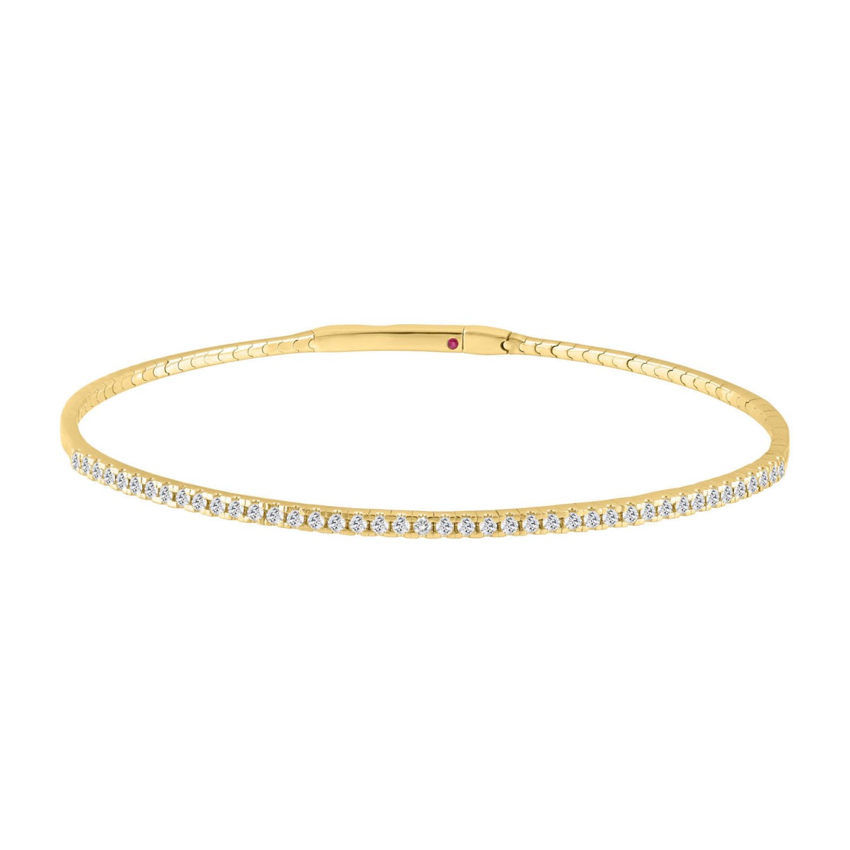 14K YELLOW GOLD 1/2CT ROUND DIAMOND LADIES BANGLE 14K YELLOW GOLD 1/2CT ROUND DIAMOND LADIES BANGLE