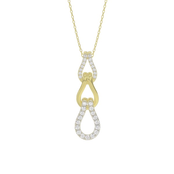 STERLING SILVER YELLOW 1/4CT ROUND DIAMOND LADIES ...