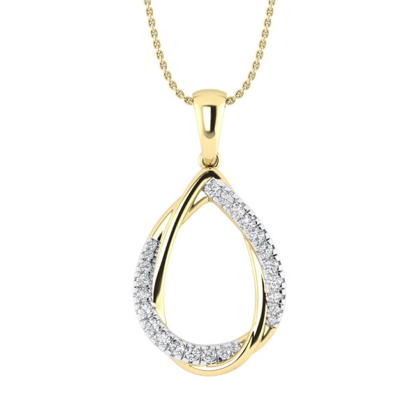 STERLING SILVER YELLOW 1/4CT ROUND DIAMOND LADIES ...