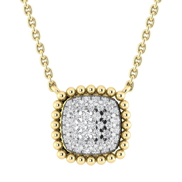 STERLING SILVER YELLOW 1/4CT ROUND DIAMOND LADIES ...