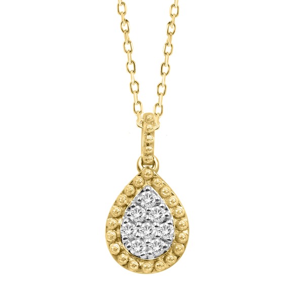 STERLING SILVER YELLOW 1/10CT ROUND DIAMOND LADIES...