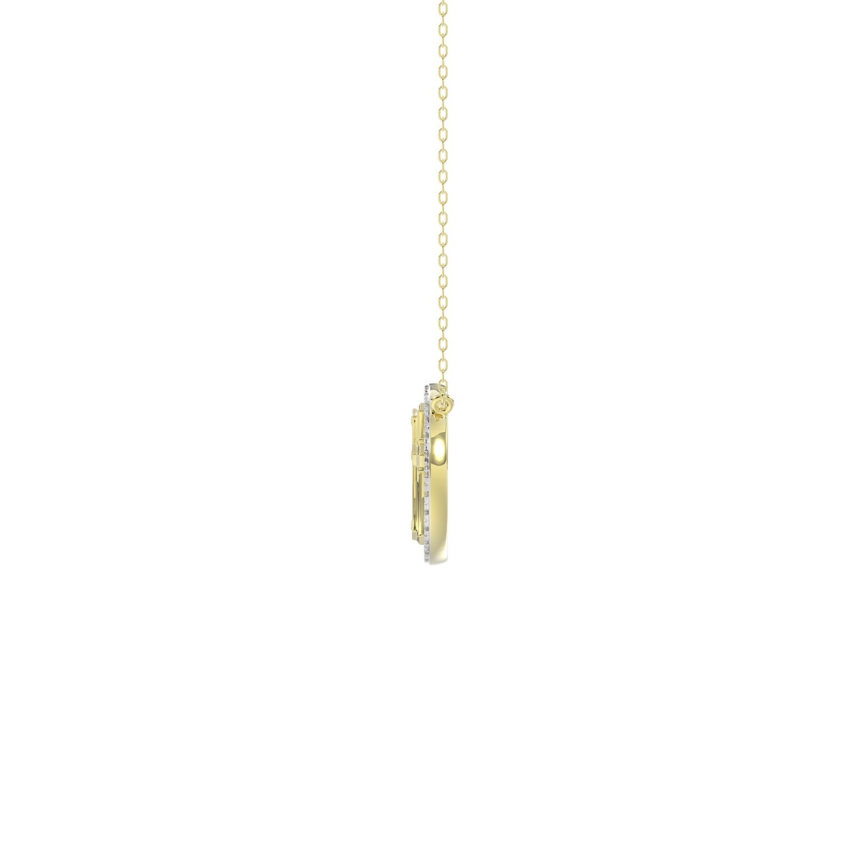 STERLING SILVER YELLOW 1/4CT ROUND DIAMOND LADIES NECKLACE STERLING SILVER YELLOW 1/4CT ROUND DIAMOND LADIES NECKLACE