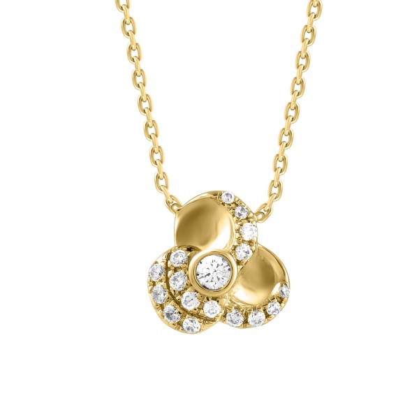 STERLING SILVER YELLOW 1/6CT ROUND DIAMOND LADIES ...