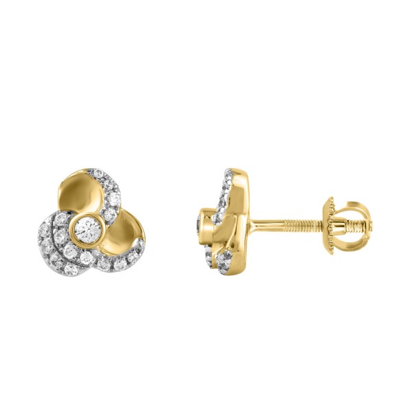 STERLING SILVER YELLOW 1/6CT ROUND DIAMOND LADIES ...