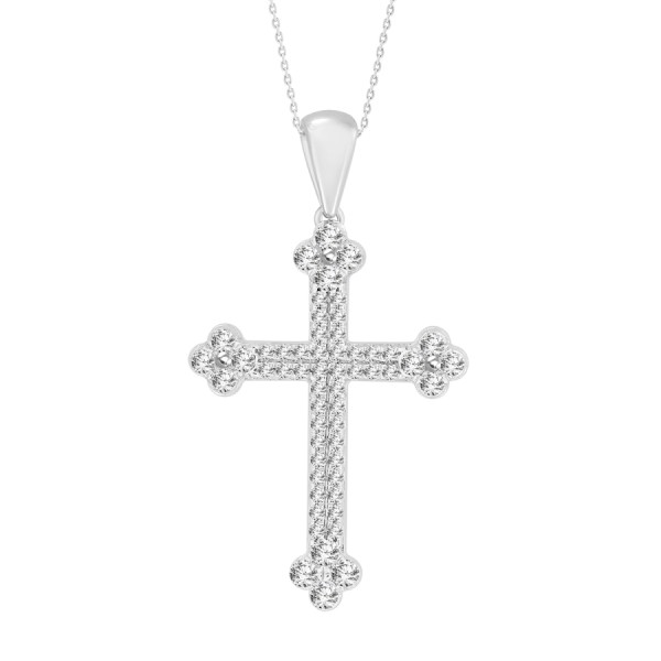 10K WHITE GOLD 1/3CT ROUND DIAMOND LADIES PENDANT ...