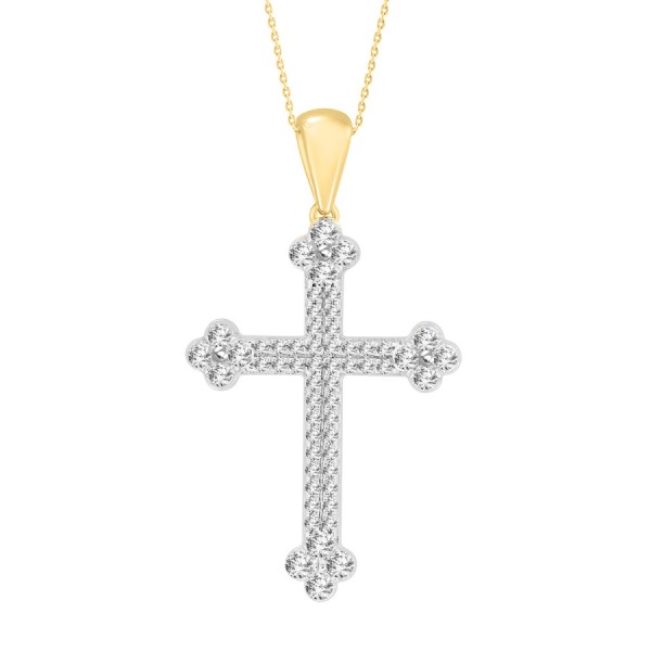 10K YELLOW GOLD 1/3CT ROUND DIAMOND LADIES PENDANT...