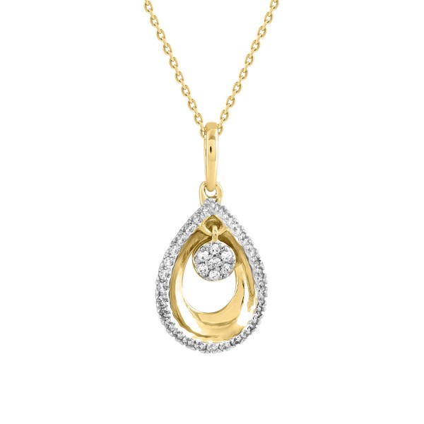 STERLING SILVER YELLOW 1/10CT ROUND DIAMOND LADIES...