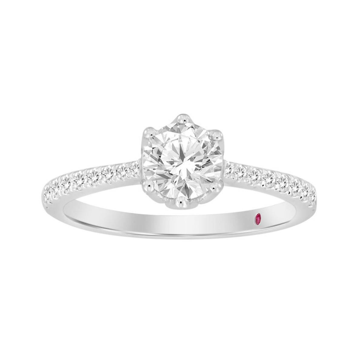 14K WHITE GOLD 3 1/4CT ROUND DIAMOND LADIES RING (CENTER STONE ROUND DIAMOND 3CT) 14K WHITE GOLD 3 1/4CT ROUND DIAMOND LADIES RING (CENTER STONE ROUND DIAMOND 3CT)