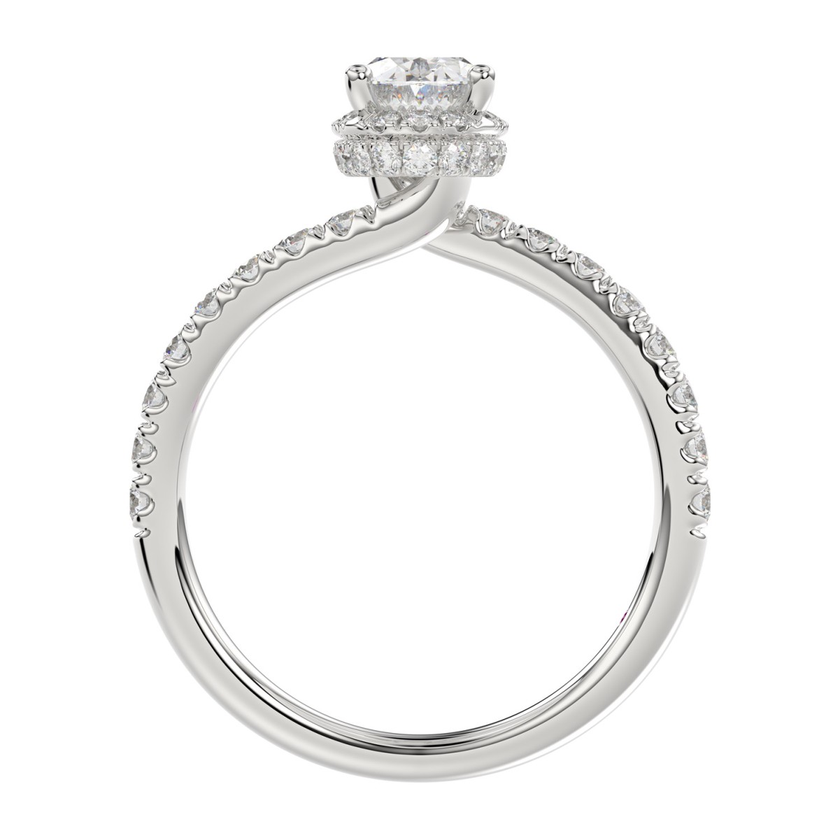 14K WHITE GOLD 3 1/4CT ROUND DIAMOND LADIES SEMI MOUNT RING 14K WHITE GOLD 3 1/4CT ROUND DIAMOND LADIES SEMI MOUNT RING