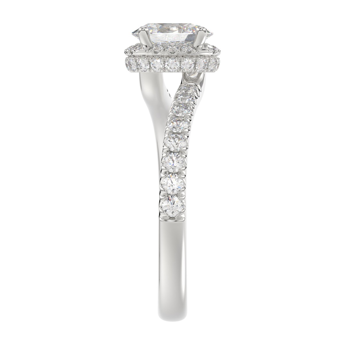 14K WHITE GOLD 3 1/4CT ROUND DIAMOND LADIES SEMI MOUNT RING 14K WHITE GOLD 3 1/4CT ROUND DIAMOND LADIES SEMI MOUNT RING