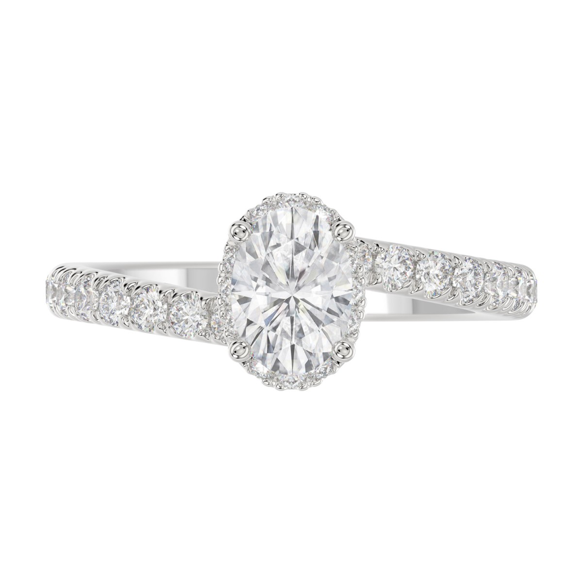 14K WHITE GOLD 3 1/4CT ROUND DIAMOND LADIES SEMI MOUNT RING 14K WHITE GOLD 3 1/4CT ROUND DIAMOND LADIES SEMI MOUNT RING