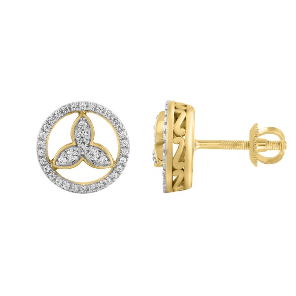 STERLING SILVER YELLOW 1/5CT ROUND DIAMOND LADIES ...