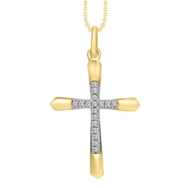 STERLING SILVER YELLOW 1/20CT ROUND DIAMOND LADIES...