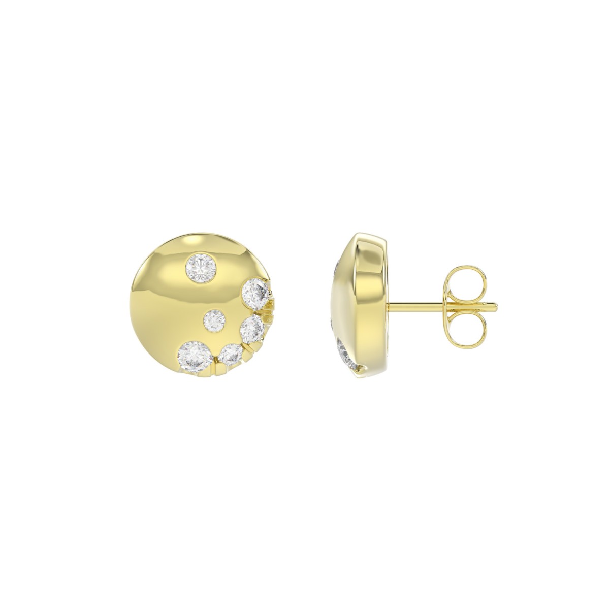 10K YELLOW GOLD 1/4CT ROUND DIAMOND LADIES EARRINGS (PINK SAPPHIRE) 10K YELLOW GOLD 1/4CT ROUND DIAMOND LADIES EARRINGS (PINK SAPPHIRE)