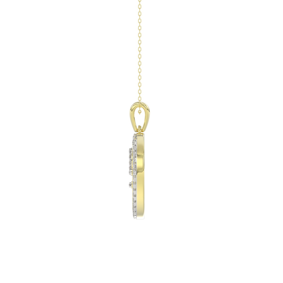 10K YELLOW GOLD 1/3CT ROUND DIAMOND LADIES PENDANT WITH CHAIN 10K YELLOW GOLD 1/3CT ROUND DIAMOND LADIES PENDANT WITH CHAIN