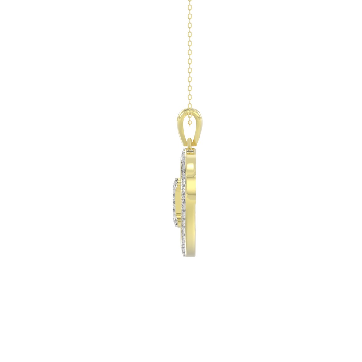 10K YELLOW GOLD 1/3CT ROUND DIAMOND LADIES PENDANT WITH CHAIN 10K YELLOW GOLD 1/3CT ROUND DIAMOND LADIES PENDANT WITH CHAIN