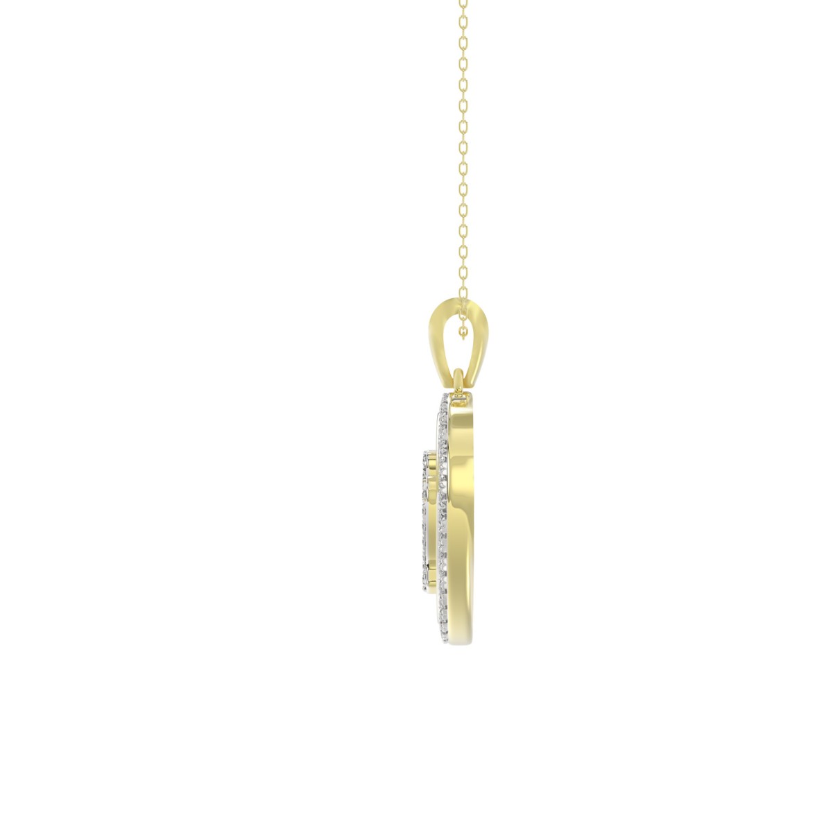 10K YELLOW GOLD 1/3CT ROUND DIAMOND LADIES PENDANT WITH CHAIN 10K YELLOW GOLD 1/3CT ROUND DIAMOND LADIES PENDANT WITH CHAIN