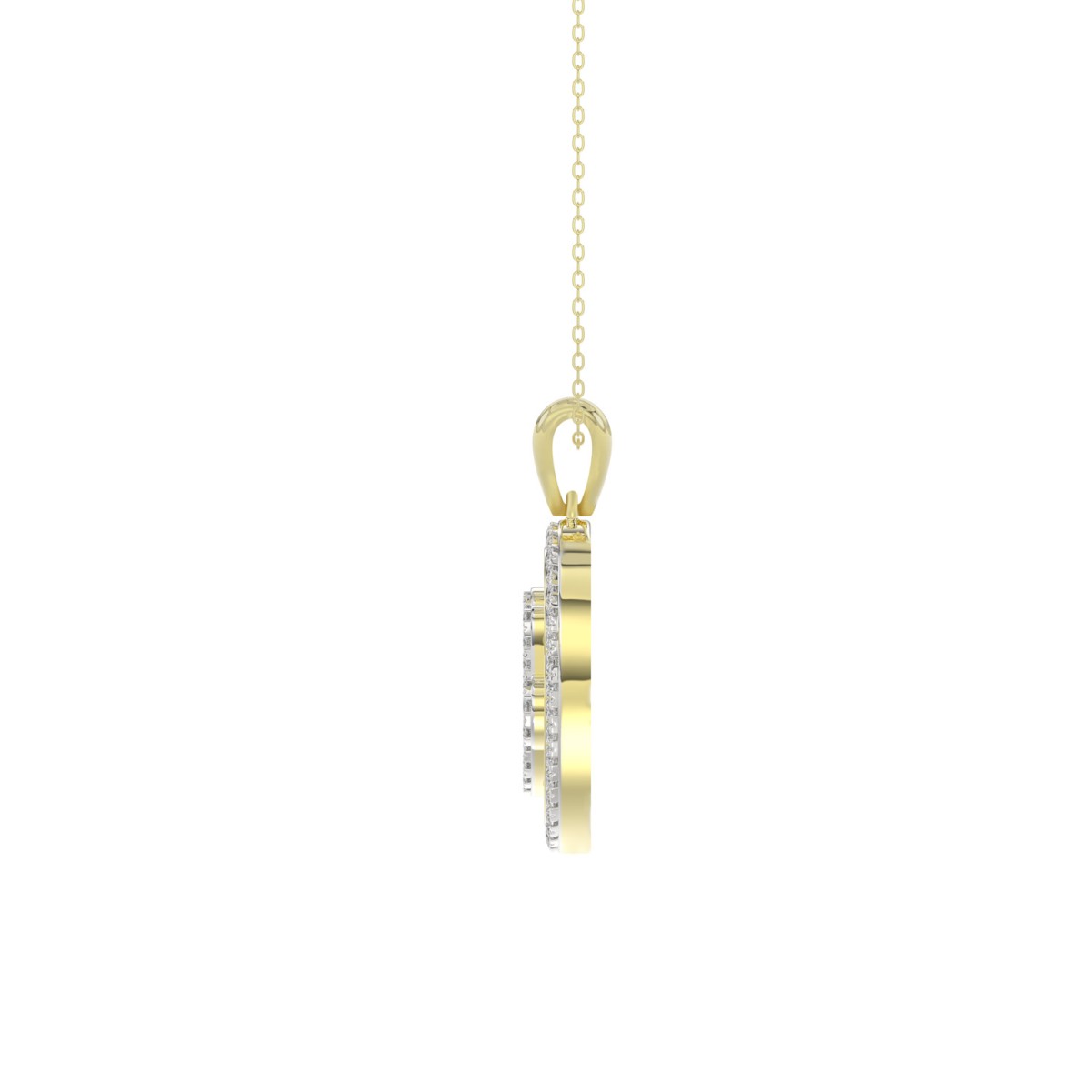 10K YELLOW GOLD 1/3CT ROUND DIAMOND LADIES PENDANT WITH CHAIN 10K YELLOW GOLD 1/3CT ROUND DIAMOND LADIES PENDANT WITH CHAIN